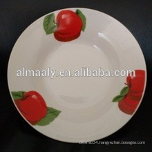 china supplier ceramic soup plate plain white